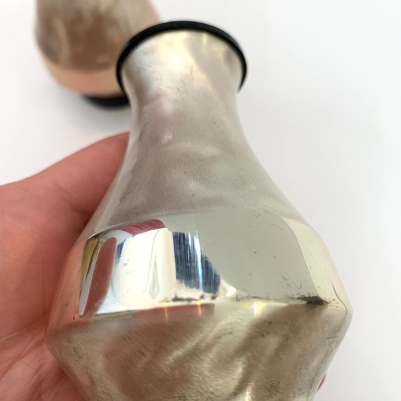 Vintage Salt And Pepper Shakers From West Germany Brushed Finish - Picture 6 of 9